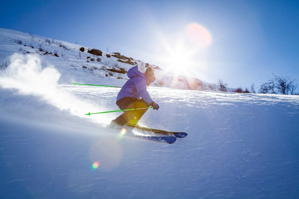 snow skiing sun exposure