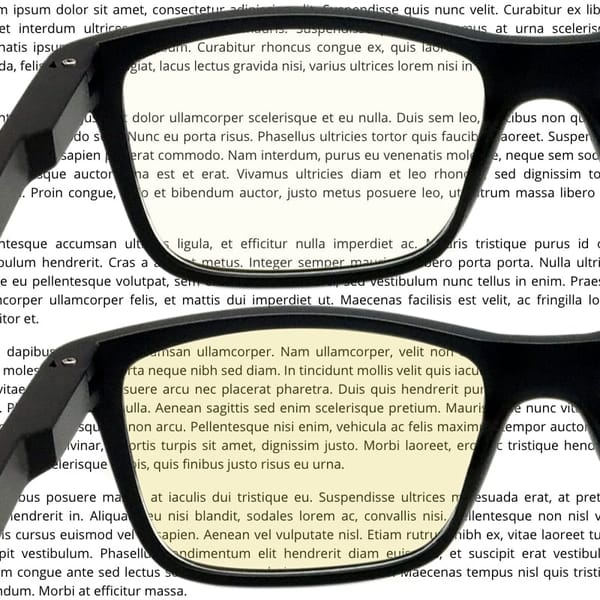 Computer glasses lens compare (LDC vs HD)